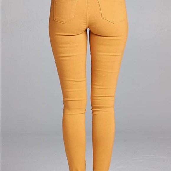 NWT - Mustard Color Women’s Skinny Jeggings - Picture 6 of 9